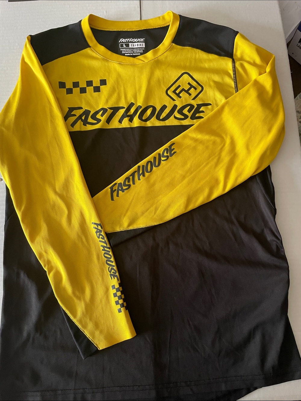 Fasthouse Men's Yellow & Black Long Sleeve Performance Shirt